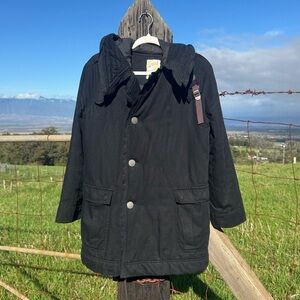 Salad Y2K 90s Black Grunge Goth Long Coat Jacket Utility Outdoor Medium